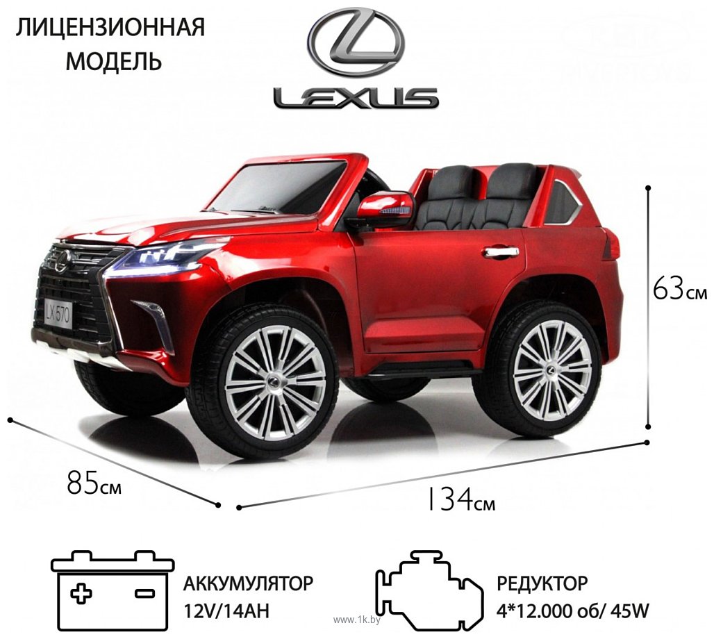 Фотографии RiverToys Lexus LX570 Y555YY (красный глянец)