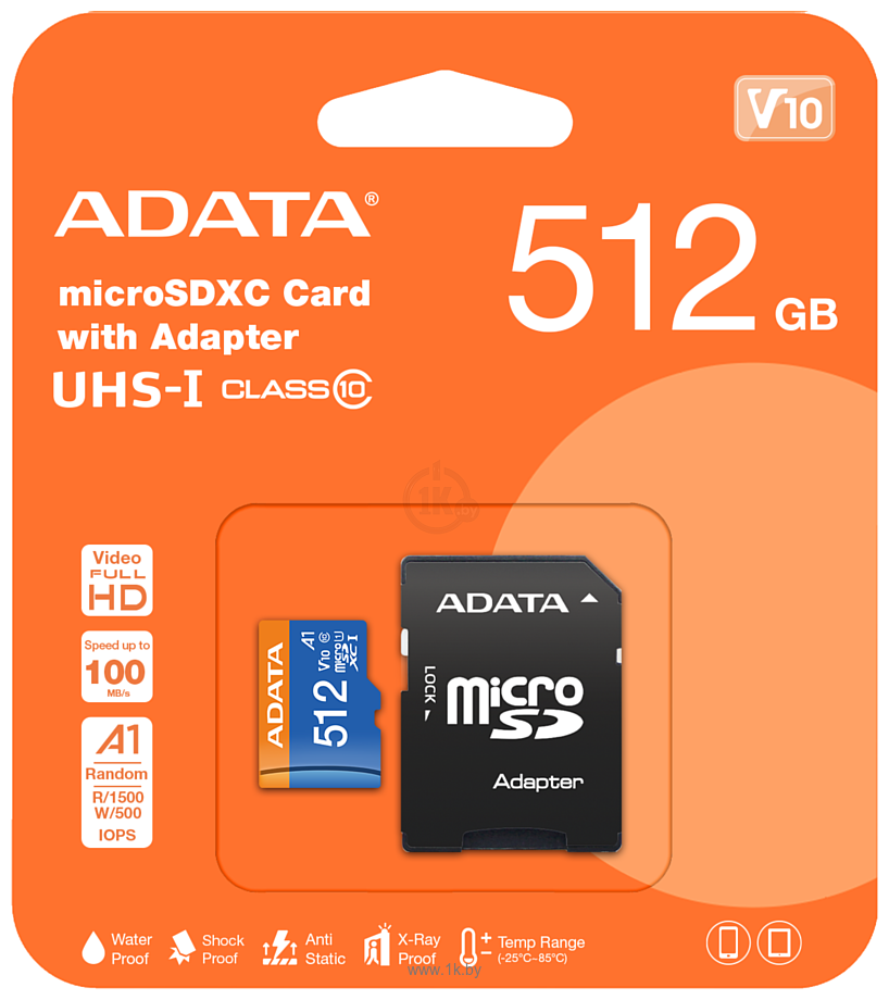 Фотографии ADATA Premier AUSDX512GUICL10A1-RA1 microSDXC 512GB (с адаптером)