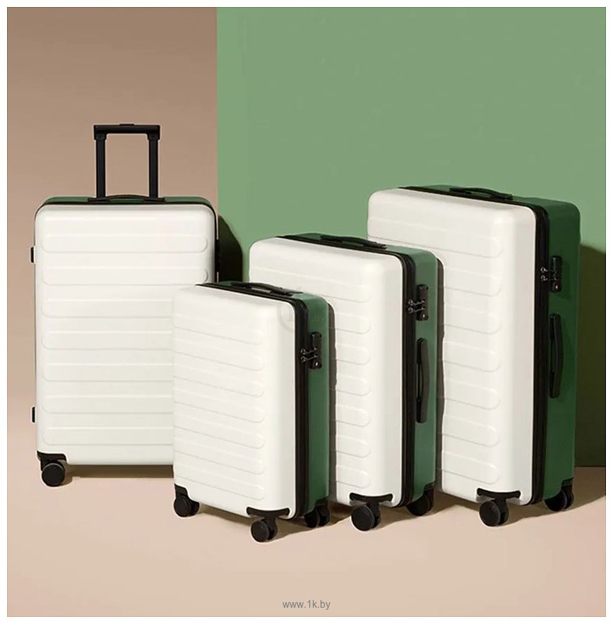 Фотографии Ninetygo Rhine Luggage 20" (белый/зеленый)