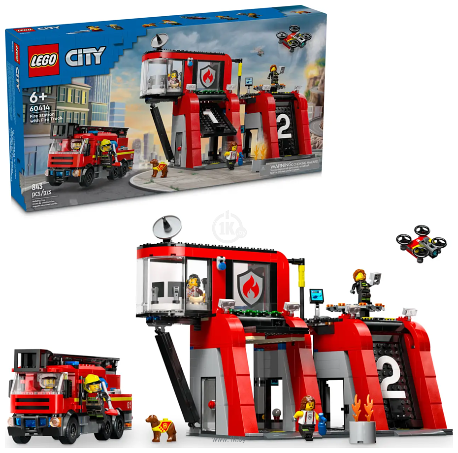 Фотографии LEGO City 60414 Пожарная станция с пожарной машиной