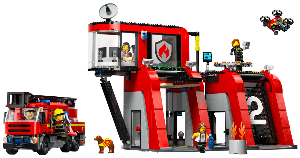 Фотографии LEGO City 60414 Пожарная станция с пожарной машиной