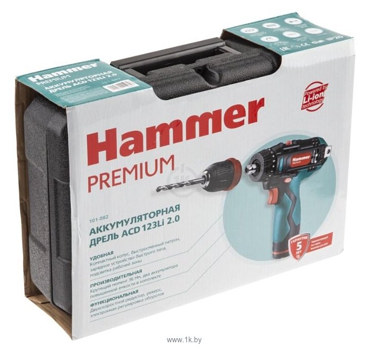 Фотографии Hammer ACD123Li Premium Li-Ion 2.0 А·ч 12 В х2 кейс