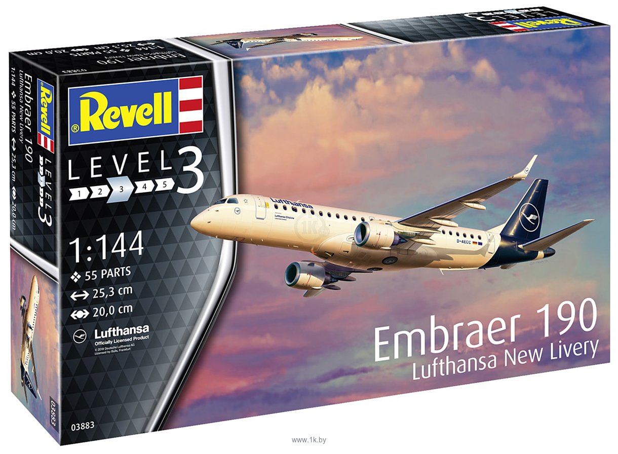 Фотографии Revell 03883 Embraer 190 Lufthansa New Livery
