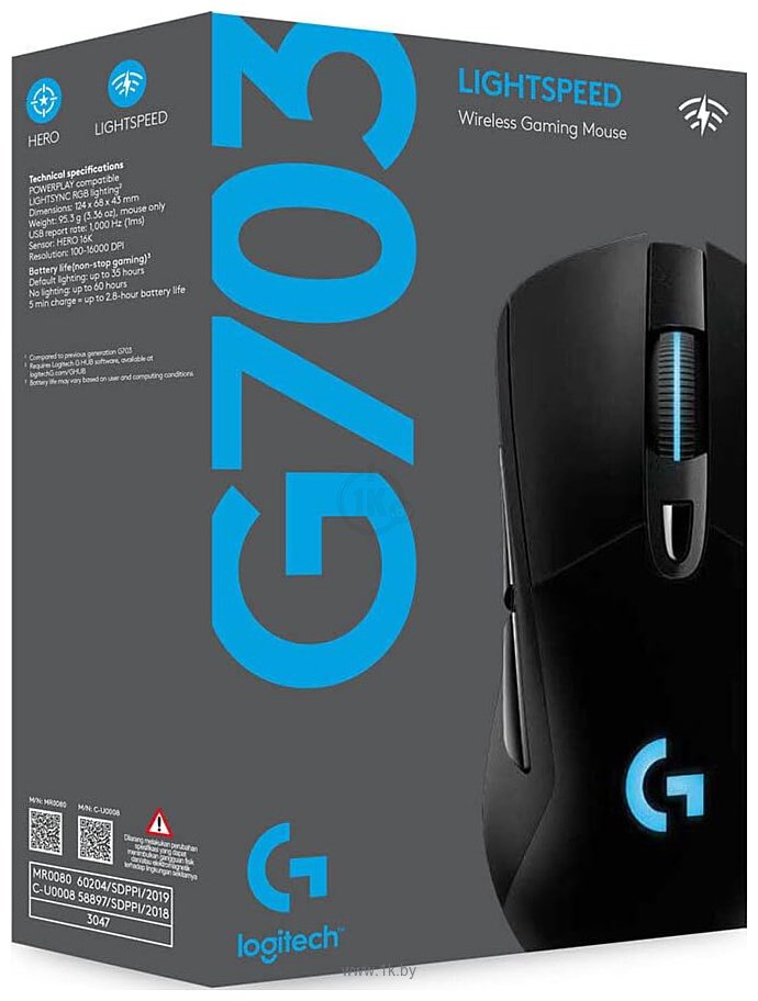 Фотографии Logitech G703 Lightspeed Hero 16K Wireless