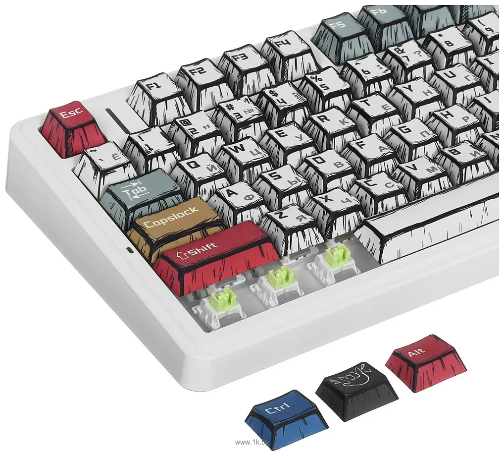 Фотографии AULA F75 Comic Keycap, Leobog Graywood V3