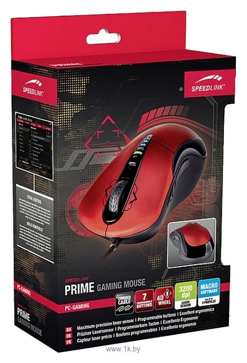 Фотографии SPEEDLINK PRIME Gaming Mouse SL-6396-RD-01 Red-black USB