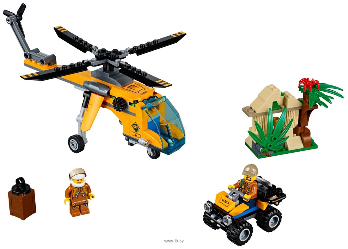 Фотографии LEGO City 60158 Грузовой вертолёт исследователей джунглей