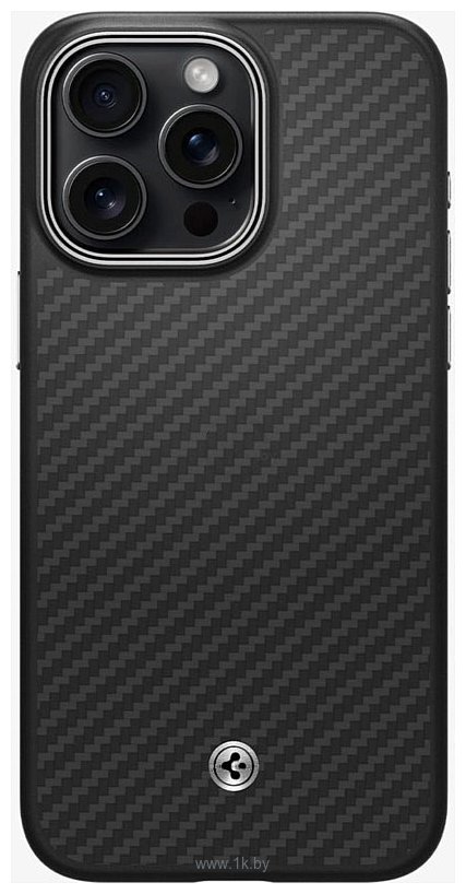 Фотографии Spigen Enzo Aramid для iPhone 15 Pro Max ACS07044 (черный)