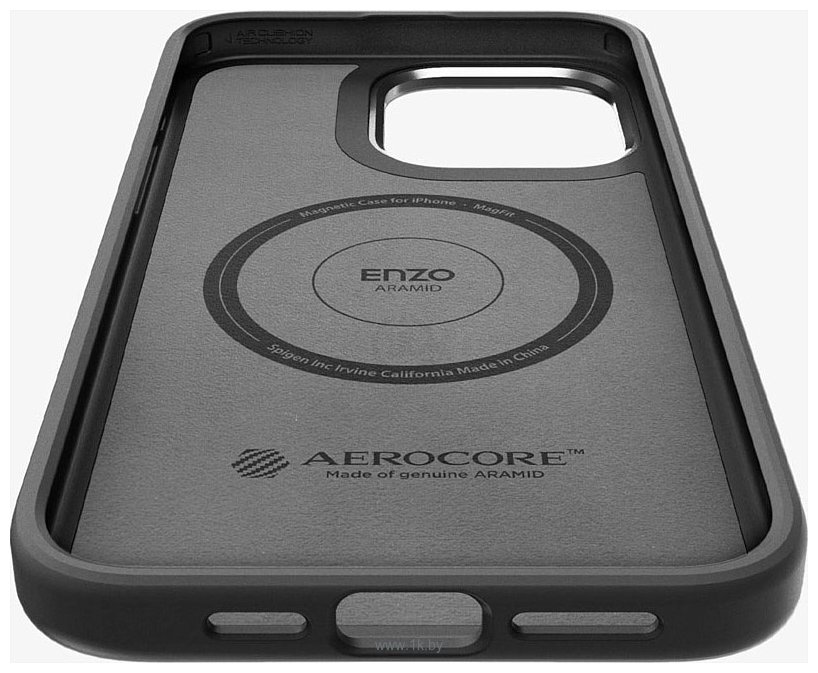 Фотографии Spigen Enzo Aramid для iPhone 15 Pro Max ACS07044 (черный)