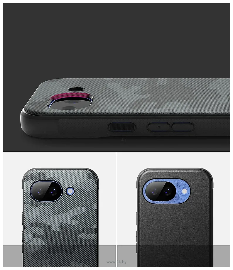 Фотографии Ringke Onyx для Pixel 10a (Camo Black)