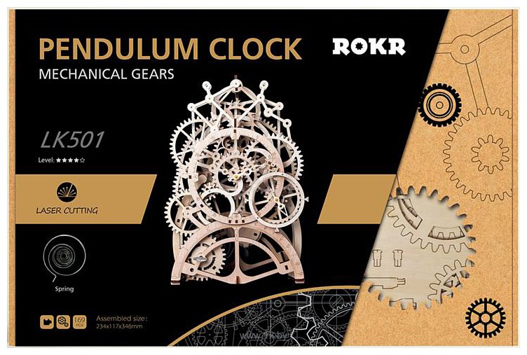 Фотографии Robotime Mechanical Pendulum Clock (LK501)