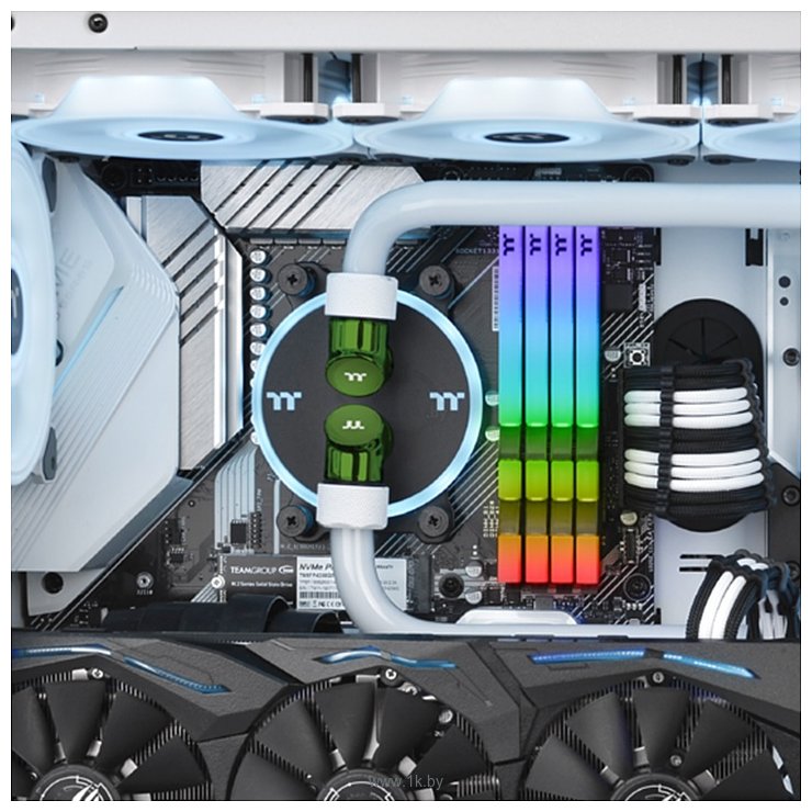 Фотографии Thermaltake Pacific G1/4 90 Degree Adapter Green CL-W052-CU00GR-A