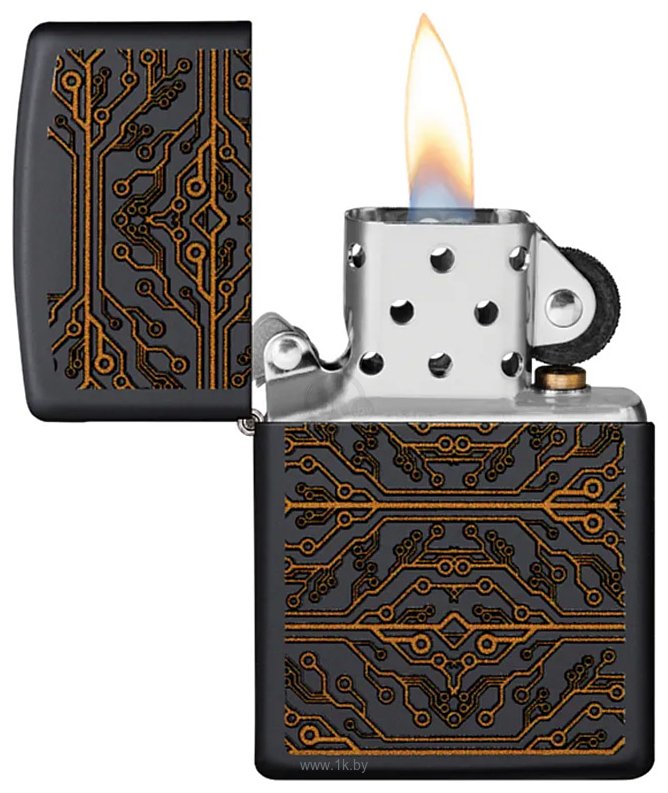 Фотографии Zippo Black Matte Circuit Pattern 49572