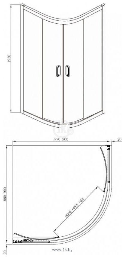 Фотографии Adema Glass Line-100 (тонированное стекло)