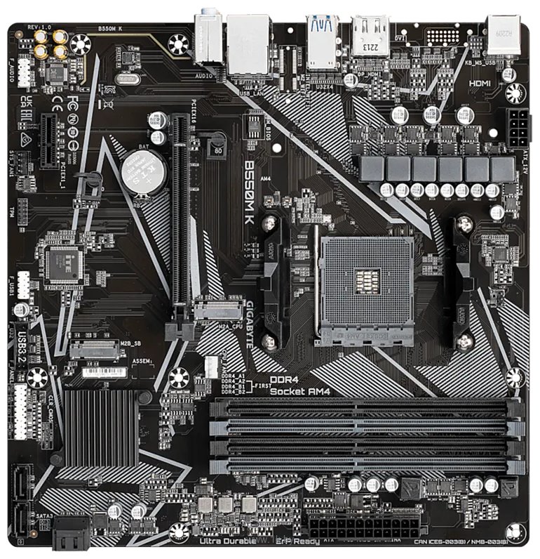 Фотографии GIGABYTE B550M K (rev. 1.0)