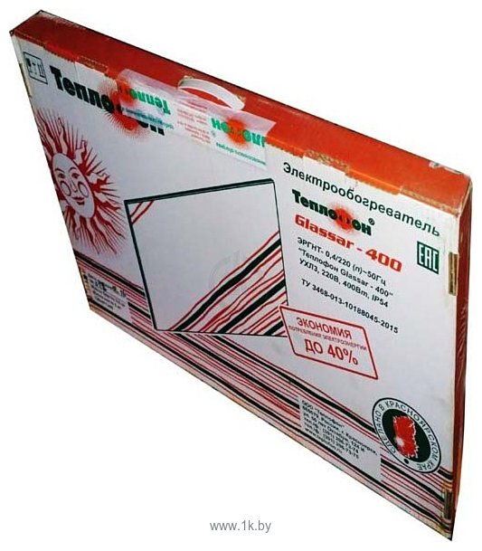 Фотографии Теплофон Glassar 400 ЭРГН 0.4 c умным сетевым шнуром (черный)