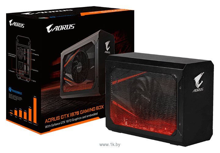 Фотографии GIGABYTE GeForce GTX 1070 1531Mhz PCI-E 3.0 8192Mb 8008Mhz 256 bit 2xDVI HDMI HDCP AORUS Gaming Box