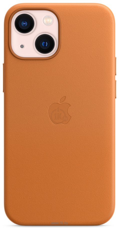 Фотографии Apple MagSafe Leather Case для iPhone 13 mini (золотистая охра)