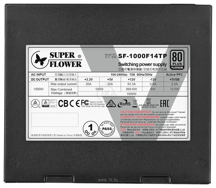 Фотографии Super Flower Leadex V Platinum Pro Black 1000W SF-1000F14TP