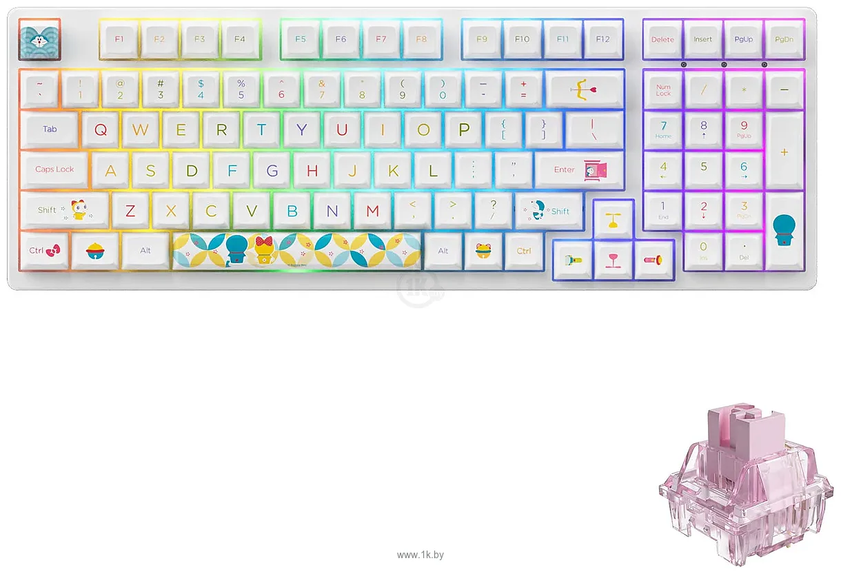 Фотографии Akko 3098B Doraemon Rainbow Akko CS Jelly Pink Фотографии Akko 3098B Doraemon Rainbow Akko CS Jelly Pink