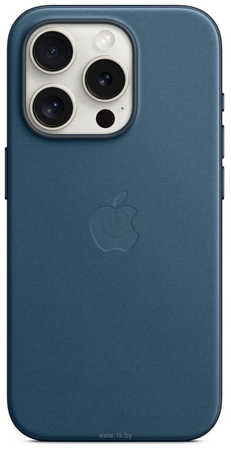 Фотографии Apple MagSafe FineWoven Case для iPhone 15 Pro (тихоокеанский синий)