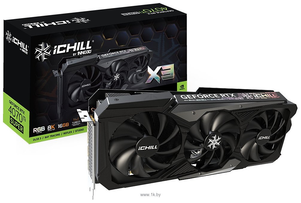 Фотографии Inno3D GeForce RTX 4070 Ti Super iChill X3 (C407TS3-166XX-186148H)