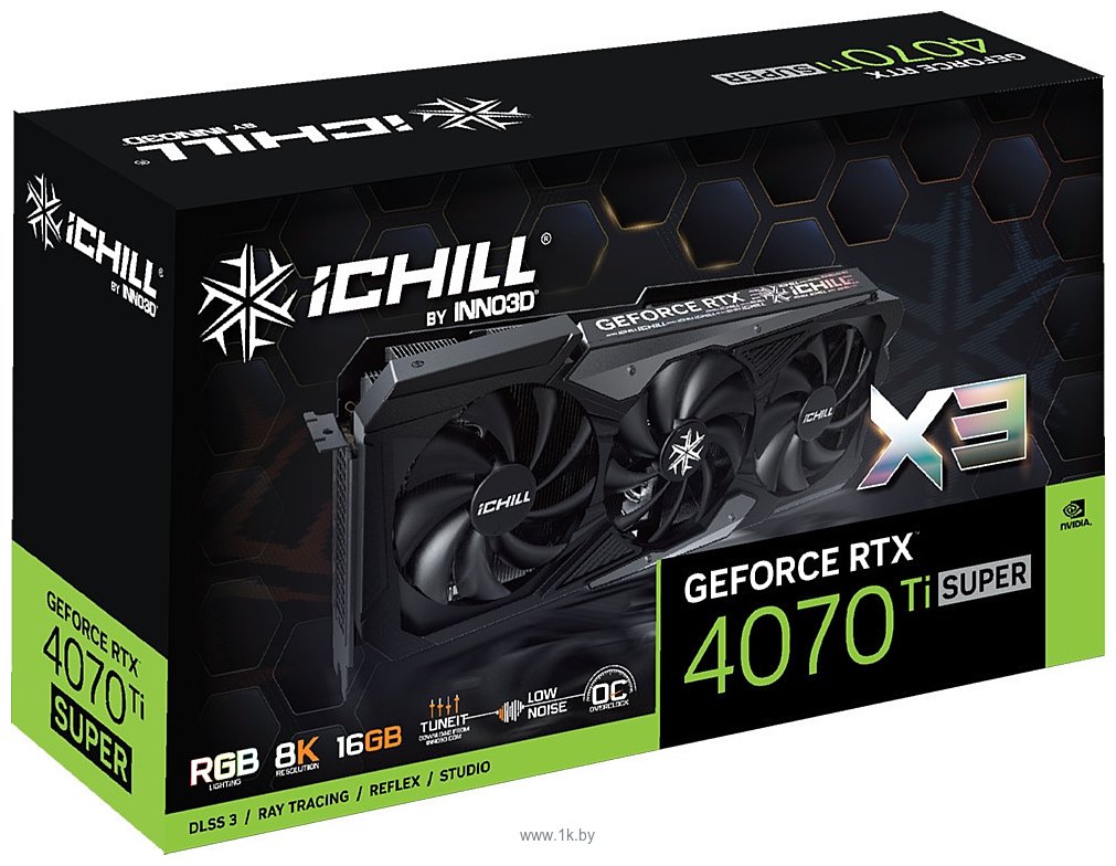 Фотографии Inno3D GeForce RTX 4070 Ti Super iChill X3 (C407TS3-166XX-186148H)