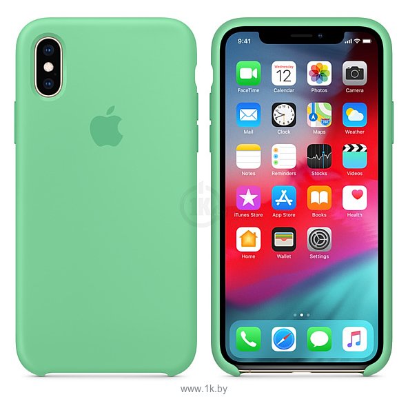 Фотографии Apple Silicone Case для iPhone XS (нежная мята)