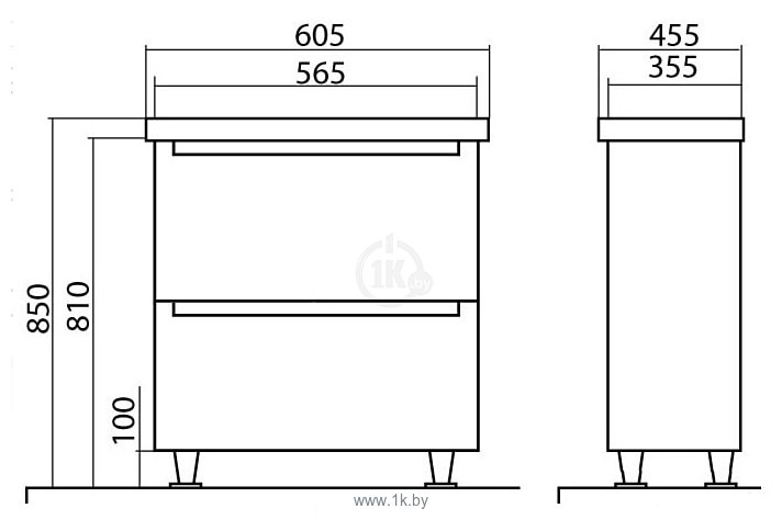 Фотографии Аква Родос Комплект HeadWay 60 напольная ОР0002804 (Бетон бежевый)