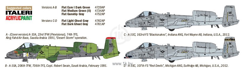 Фотографии Italeri 1376 A-10 A/C Thunderbolt Ll Gulf War
