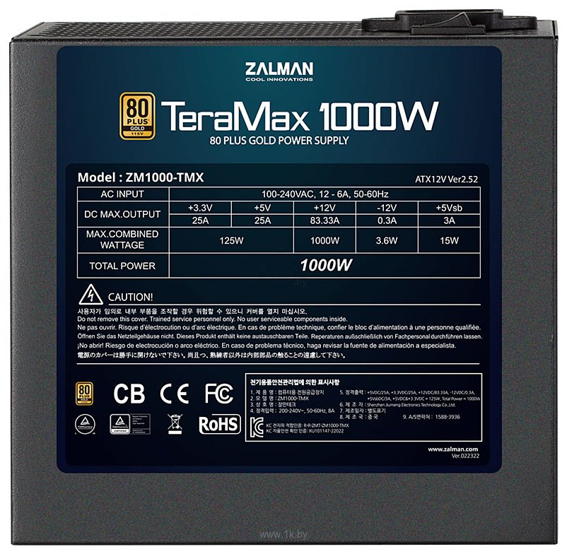 Фотографии Zalman TeraMax 1000W ZM1000-TMX