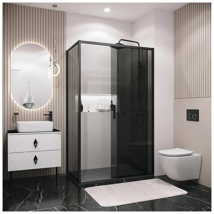 Фотографии Grossman Style 90x195 200.K33.05.90.21.10 (черный матовый, стекло тонированное) Фотографии Grossman Style 90x195 200.K33.05.90.21.10 (черный матовый, стекло тонированное)