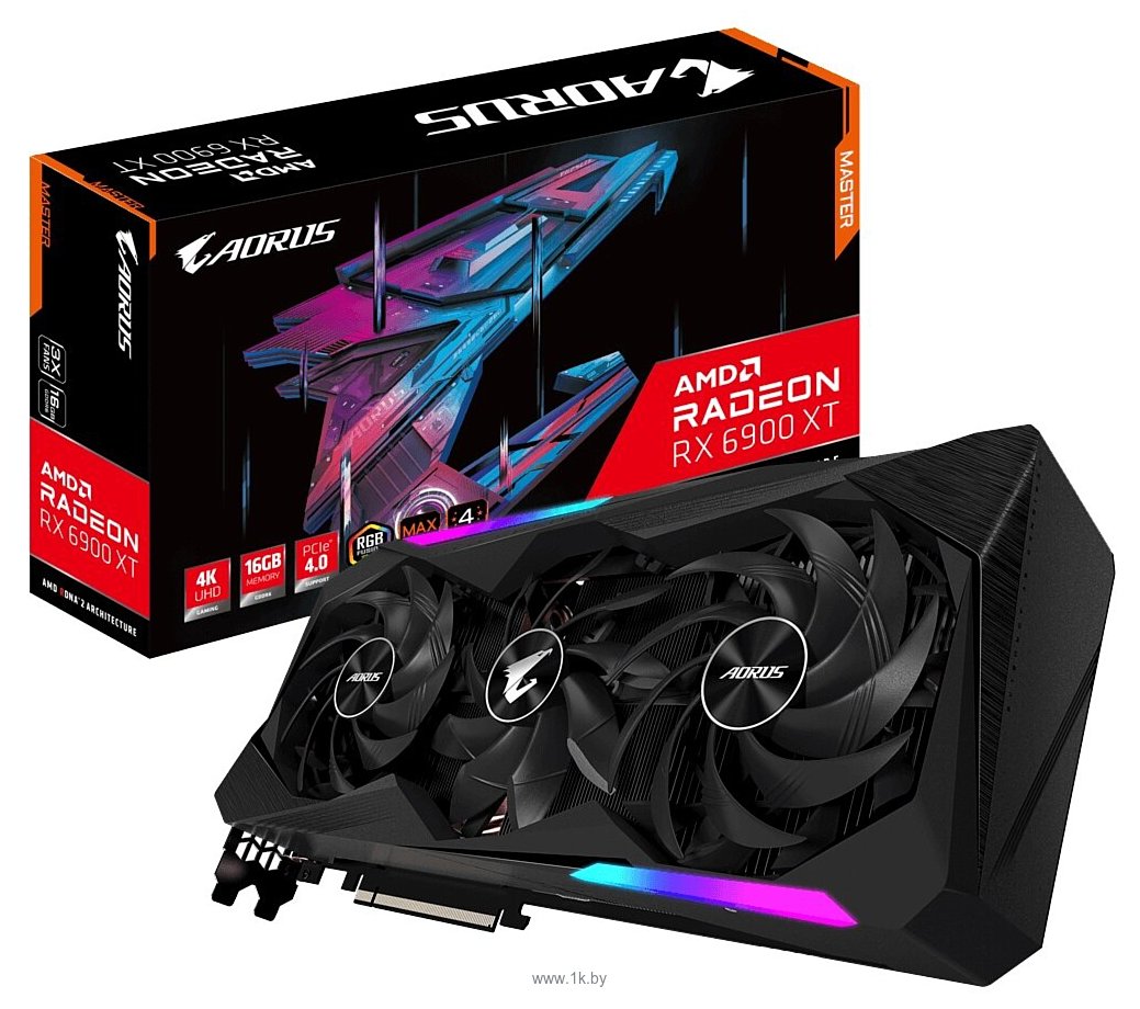 Фотографии GIGABYTE AORUS Radeon RX 6900 XT MASTER 16G (GV-R69XTAORUS M-16GD)