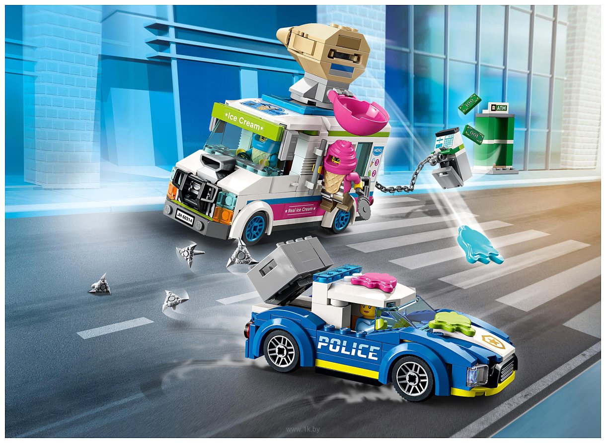 Фотографии LEGO City 60314 Погоня полиции за грузовиком с мороженым