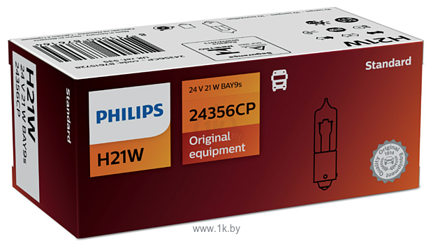 Фотографии Hella H21W 24V 21W BAY9s Standard (1шт)