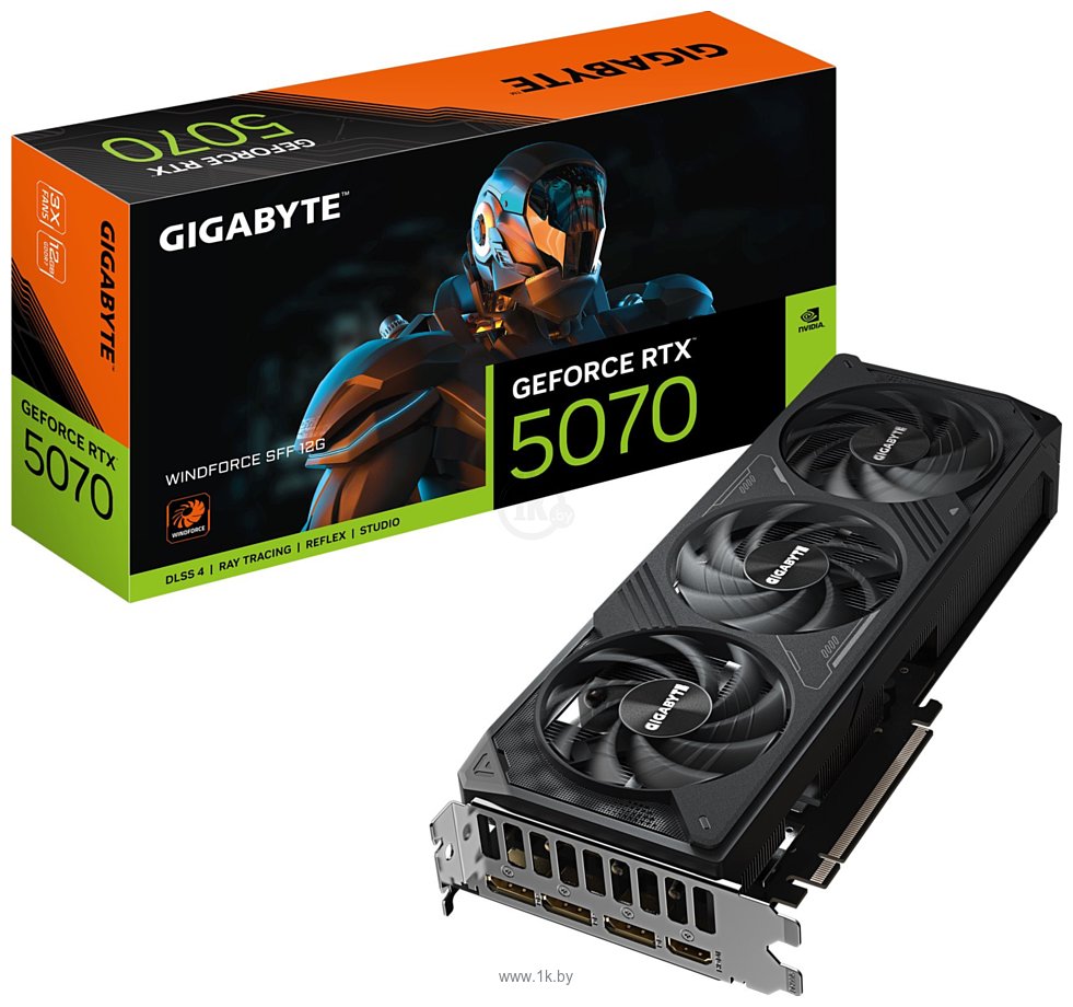 Фотографии GigaByte GeForce RTX 5070 Windforce SFF 12G (GV-N5070WF3-12GD)