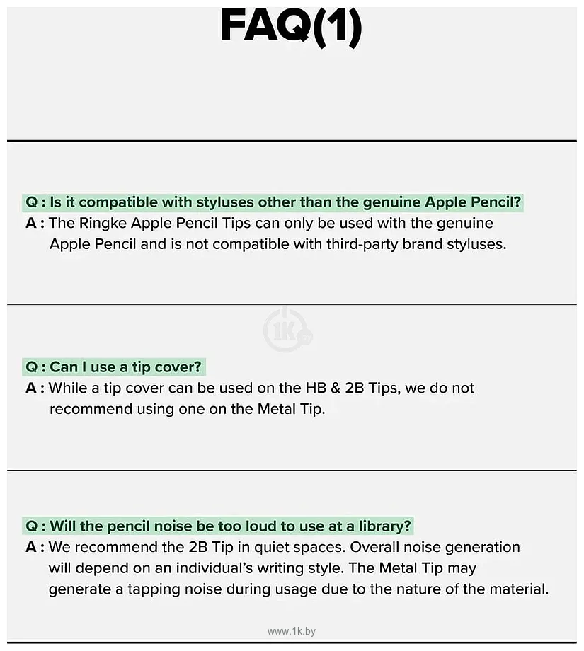 Фотографии Ringke HB Tips для Apple Pencil набор (3 шт.)