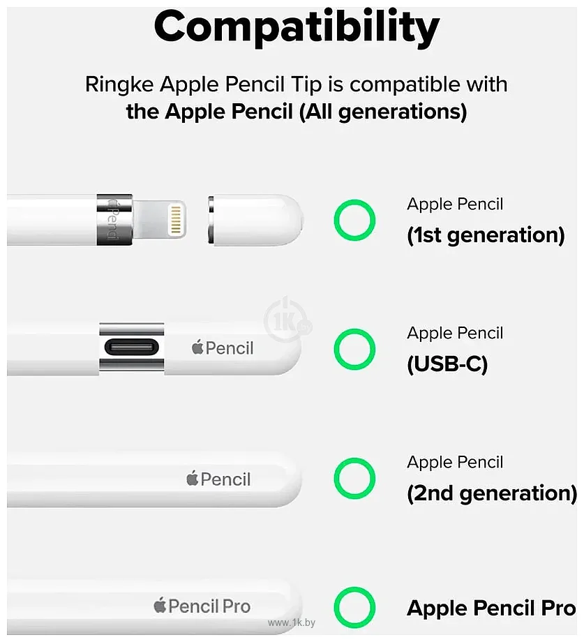 Фотографии Ringke HB Tips для Apple Pencil набор (3 шт.)