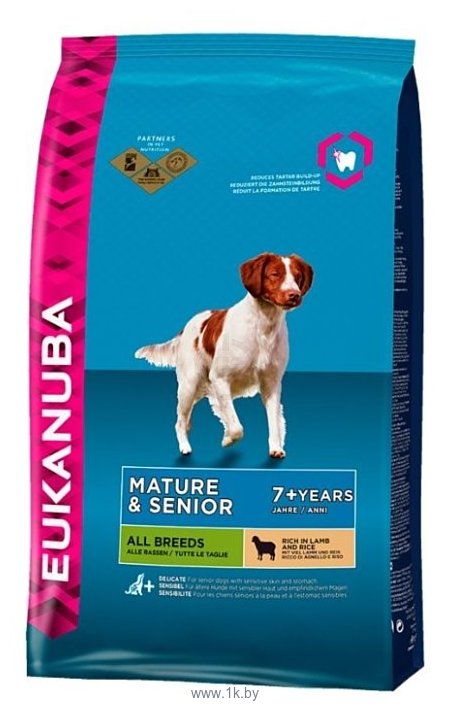 Фотографии Eukanuba (12 кг) Mature & Senior Dry Dog Food For All Breeds Lamb & Rice