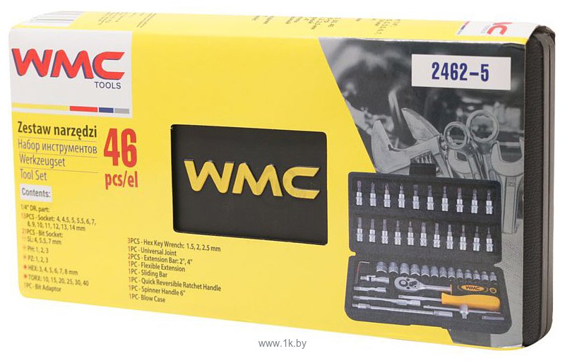 Фотографии WMC Tools 2462-5 46 предметов