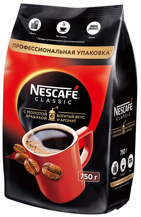 Фотографии Nescafe Classic растворимый 750 г (пакет)