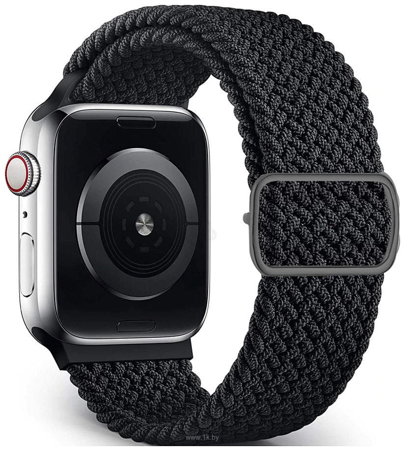 Фотографии Rumi Wick из плетеного нейлона для Apple Watch 42/44/45mm (черный)
