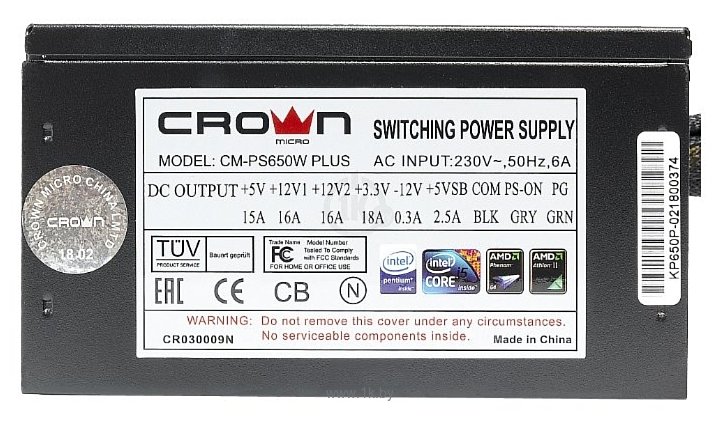 Фотографии CROWN CM-PS650W Plus 650W