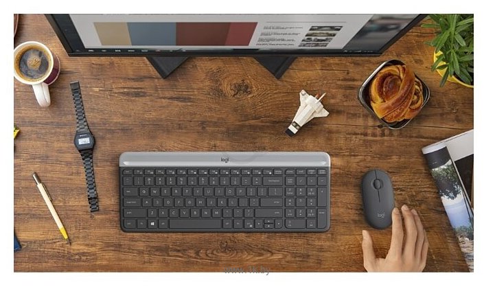 Фотографии Logitech MK470 Slim Wireless Desktop