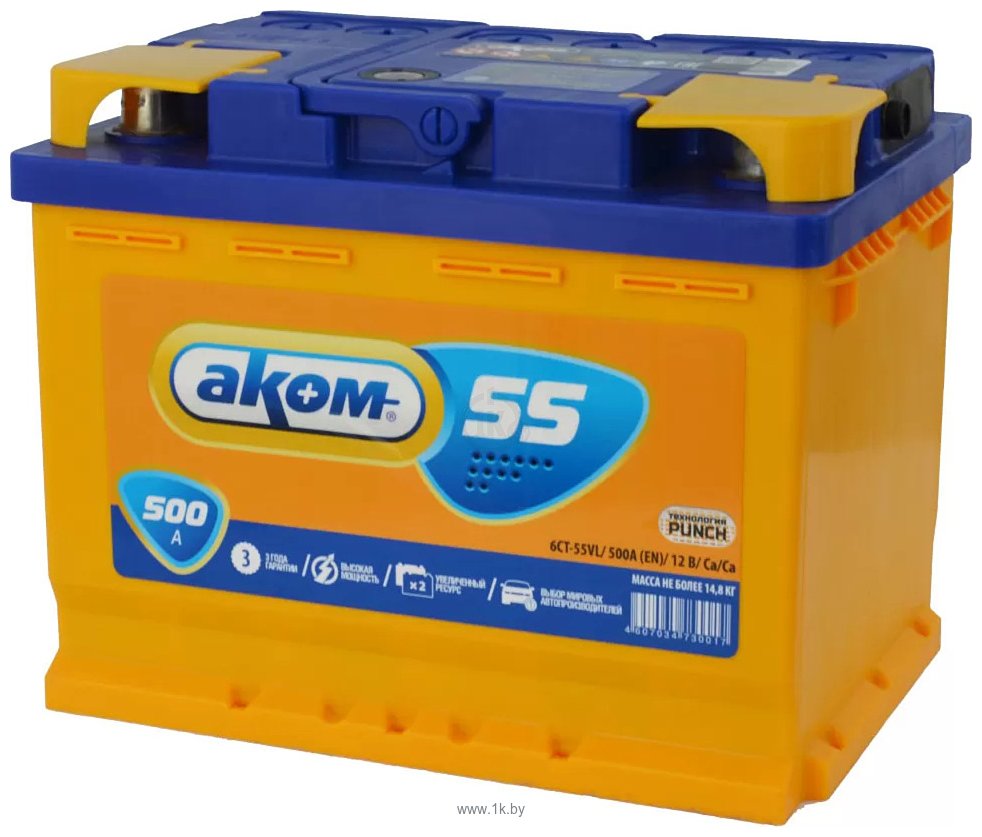 Фотографии AKOM 6СТ-55VL L+ (55Ah)