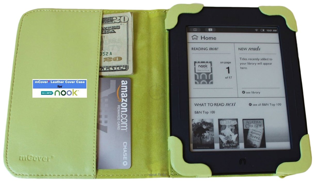 Фотографии iPearl mCover Leather Case for Barnes & Noble Touch 6-inch Green