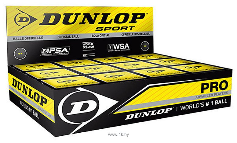 Фотографии Dunlop White Pro (1 желтая точка, 12 шт)