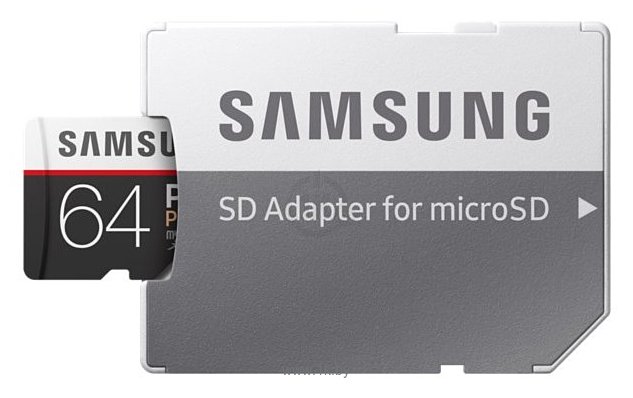 Фотографии Samsung microSDXC PRO Plus 100MB/s 64GB + SD adapter