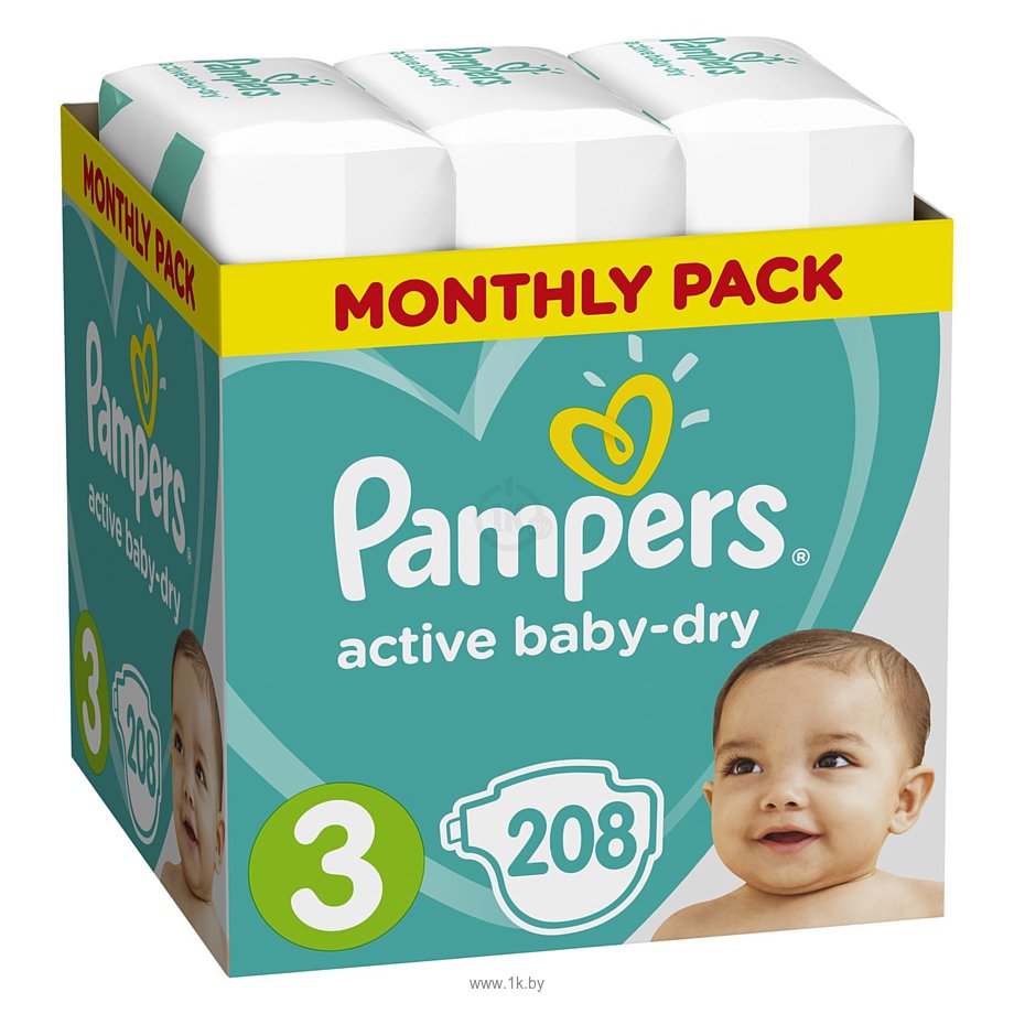 Фотографии Pampers Active Baby-Dry 3 Midi (208 шт)