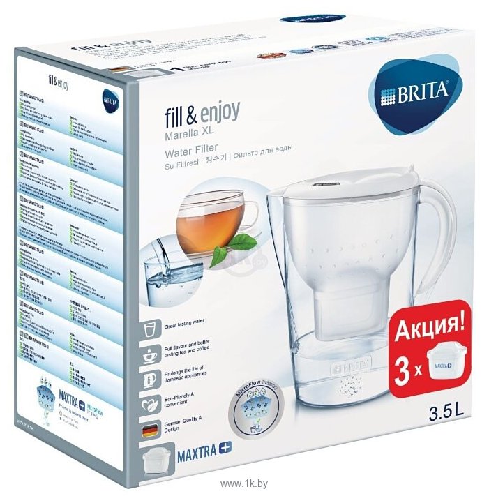 Фотографии Brita Marella XL Memo MX+ (3 сменных фильтрующих модуля) 3.5 л